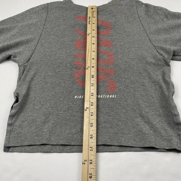 Nike International Paris Cropped T-Shirt Women’s XS Crop Top Gray Crew Neck - Picture 3 of 8